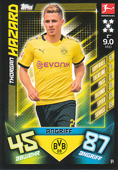 Thorgan Hazard Borussia Dortmund 2019/20 Topps MA Bundesliga #94